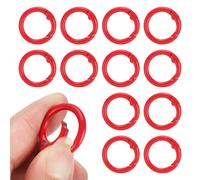 PATIKIL 1 in Spring O Ring, 50pcs O Ring Clip Keyring Clip Purse Clips Trigger Buckle Circle Metal Binder Snap Round for Handbags Straps Purse Shoulder Bag Hook Keychain, Red