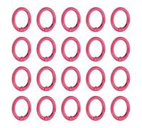 PATIKIL 1 in Spring O Ring, 50pcs O Ring Clip Keyring Clip Purse Clips Trigger Buckle Circle Metal Binder Snap Round for Handbags Straps Purse Shoulder Bag Hook Keychain, Hot Pink