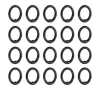 PATIKIL 1 in Spring O Ring, 50pcs O Ring Clip Keyring Clip Purse Clips Trigger Buckle Circle Metal Binder Snap Round for Handbags Straps Purse Shoulder Bag Hook Keychain, Black