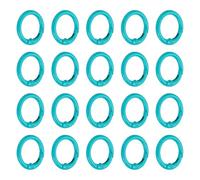 PATIKIL 1 in Spring O Ring, 50pcs O Ring Clip Keyring Clip Purse Clips Trigger Buckle Circle Metal Binder Snap Round for Handbags Straps Purse Shoulder Bag Hook Keychain, Light Blue