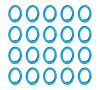 PATIKIL 1 in Spring O Ring, 50pcs O Ring Clip Keyring Clip Purse Clips Trigger Buckle Circle Metal Binder Snap Round for Handbags Straps Purse Shoulder Bag Hook Keychain, Lake Blue