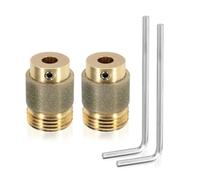 PATIKIL 1 Inch Diamond Grinder Bit Head Tools, 2 Pcs Combination Set Ceramic Stained Glass Grinding Wheel Abrasive Tool for Forming Drilling Hard Glass, Gold Tone MCBL1