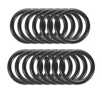 PATIKIL 1 Inch Dream Catcher Rings, 15 Pcs Plastic Macrame Wreath Floral Round Ring Hoop for Home Car DIY Craft Wedding Wall Hanging Decorations, Black
