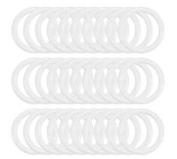 PATIKIL 1 Inch Dream Catcher Rings, 30 Pcs Plastic Macrame Wreath Floral Round Ring Hoop for Home Car DIY Craft Wedding Wall Hanging Decorations, White