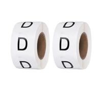 PATIKIL 1 Inch Letter-D Inventory Labels, 500Pcs Letter Stickers Round Circle Dots Labels Semi-Gloss Adhesive Stickers for Home Organization Office Storage, Black (2 Roll)