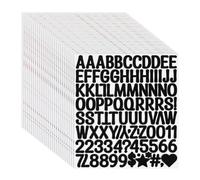 PATIKIL 1 Inch Letter Stickers, 30 Sheet Alphabet Number Stickers Self Adhesive Handwriting Vinyl Stick on Letters for Mailbox Number Scrapbooking Sign Bottles Craft, Black and Red