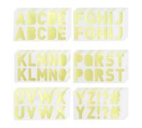 PATIKIL 1 Inch Letter Stickers, 300 Pcs 24 Sheets Alphabet Letter Stickers Self Adhesive Bulletin Board Decor Scrapbooking Stickers DIY Bookmark Poster Mailbox Craft, Gold
