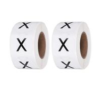 PATIKIL 1 Inch Letter-X Inventory Labels, 500Pcs Letter Stickers Round Circle Dots Labels Semi-Gloss Adhesive Stickers for Home Organization Office Storage, Black (2 Roll)