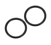 PATIKIL 1 Inch Metal O Ring, 2 Pcs Seamless Solid 304 Stainless Steel Rings for DIY Crafts Bags Dream Catcher Dog Leashes Wall Plant Hangers, Black 3mm x 25mm