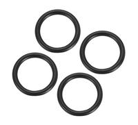 PATIKIL 1 Inch Metal O Ring, 4 Pcs Seamless Solid 304 Stainless Steel Rings for DIY Crafts Bags Dream Catcher Dog Leashes Wall Plant Hangers, Black 4mm x 25mm