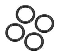 PATIKIL 1 Inch Metal O Ring, 4 Pcs Seamless Solid 304 Stainless Steel Rings for DIY Crafts Bags Dream Catcher Dog Leashes Wall Plant Hangers, Black 5mm x 25mm
