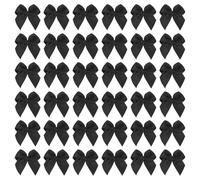 PATIKIL 1 Inch Mini Ribbon Bow 100 Pcs Satin Fabric Ribbon Flower Bows Appliques for DIY Craft Sewing Wedding Party Decoration, Black