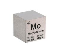 PATIKIL 1 Inch Molybdenum Cube Metal Element High Density Block Pure Periodic Magnesium Block for Element Collections Teacher Lab Scientific Experiment, 25.4 mm
