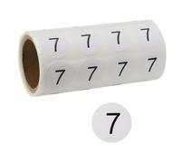 PATIKIL 1 Inch Number Stickers, Number 7 Sticker Numbers Labels Round Small Vinyl Self Adhesive Label Circle Decals 500 Pcs 1 Roll for Photo Album Poster Table, Black