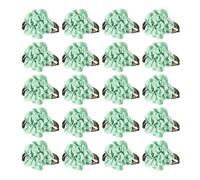 PATIKIL 1 Inch Ribbon Flowers Bows for Crafts, 20 Pack Mini Satin Roses Flowers Small Fabric Flower Heads DIY Sewing Appliques for Gift Wedding Bride Ornament, Lake Blue