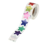 PATIKIL 1 Inch Star Stickers Roll, 1 Roll/500 Pcs Self-Adhesive Plate Flash Stars Labels Metallic Foil Stickers Chart for Teacher Office Removal DIY Scrapbook, Multicolor