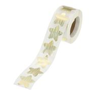 PATIKIL 1 Inch Star Stickers Roll, 1 Roll/500 Pcs Self-Adhesive Strip Flash Stars Labels Metallic Foil Stickers Chart for Teacher Office Removal DIY Scrapbook, Gold