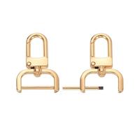 PATIKIL 1 Inch Swivel Clasp Hooks, 2 Pcs D Ring Detachable Snap Hook with Screw Bar, Swivel Lobster Claw Clasps for Bag Strap Purse Lanyard DIY Craft Hardware, Light Gold