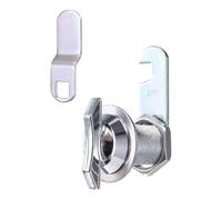 PATIKIL 1 Inch Thumb Operated Offset Cabinet Lock, Keyless Non-Locking RV Cam Lock Fit 3/4" Max Panel Thickness for Files Drawers Mailbox, Silver