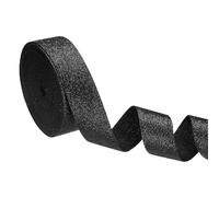 PATIKIL 1 Inch x 10 Yards Sparkly Gift Wrapping Ribbon, Colorful Ribbon for DIY Crafts Gift Wrapping Holiday Wedding Birthday Party Home Decoration, Black