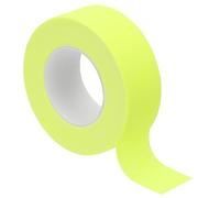 PATIKIL 1 inch x 33 feet Neon Gaffer Cloth Tape, 1 Roll Fluorescent Adhesive Tape UV Black Light Glow Tape for UV Party, Yellow