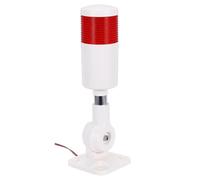 PATIKIL 1-Layer LED Signal Warning Light Tower with No Buzzer, 12-24V 10A Column Warning Tower Stack Lights with Steady/Flash Light Switchable for Factories Industrial Machinery, White