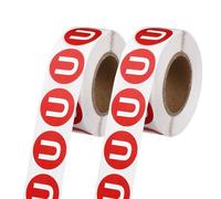 PATIKIL 1" Letter Stickers, 1200Pcs Alphabet Stickers Letter U Round Labels Small Vinyl Self Adhesive Label Circle Decals 2 Roll Capital Initial for Office Home Organize Inventory, Red