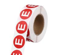 PATIKIL 1" Letter Stickers, 600Pcs Alphabet Stickers Letter E Round Labels Small Vinyl Self Adhesive Label Circle Decals 1 Roll Capital Initial for Office Home Organize Inventory, Red