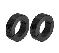 PATIKIL 1" OD 1-3/4" Bore Single Split Shaft Collar, 2Pcs Carbon Steel Clamp-On Screw Collar for Drive Shafts Agricultural Implements Machine Tools, Black