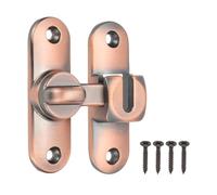 PATIKIL 1 Pack Flip Sliding Door Latch Safety Bar Gate Lock Hardware for Cabinet Bathroom Bedroom Garden, Copper Tone