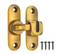 PATIKIL 1 Pack Flip Sliding Door Latch Safety Bar Gate Lock Hardware for Cabinet Bathroom Bedroom Garden, Yellow