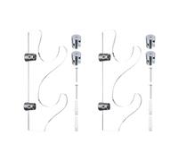 PATIKIL 1 Pair Light Saber Wall Mount Holder Acrylic Light Sword Wall Bracket Rack Sword Stand Display Baseball Bats Rack with Screws for Home Office, Clear