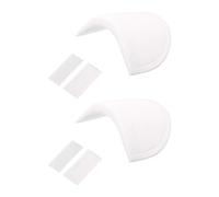 PATIKIL 1 Pairs Shoulder Pads, Costume Shoulder Pads Breathable Sponge Pads Reusable Removable for Women Clothing Men Blazer Suit Coat Sewing, White
