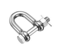 PATIKIL 1 Pcs 304 Stainless Steel D Ring Shackles, 1/2" (12mm) Marine Grade D Shape Clevis Screw Pin Shackle for Outdoor Boat Sailboat Chain Rigging Clasp, Silver