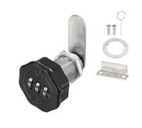 PATIKIL 1 PCS Combination Cabinet Cam Lock, 3-Digit Keyless Metal Locks with 13/16Inch Cylinder for Cabinet Drawer Doors Deposit Box Filing Mailbox, Black