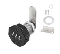PATIKIL 1 PCS Combination Cabinet Cam Lock, 3-Digit Keyless Metal Locks with 5/8Inch Cylinder for Cabinet Drawer Doors Deposit Box Filing Mailbox, Black