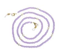 PATIKIL 1 Pcs Crystal Beaded Glasses Lanyard, Adjustable Eyeglasses Holder Strap Glasses Chains Around Neck for Women Girls Sunglasses, Light Purple