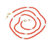 PATIKIL 1 Pcs Crystal Beaded Glasses Lanyard, Adjustable Eyeglasses Holder Strap Glasses Chains Around Neck for Women Girls Sunglasses, Dark Red