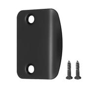 PATIKIL 1 PCS Door Edge Hole Filler Plate, 2-1/4inch x 1-3/4inch Stainless Steel Round Corner Deadbolt Cover Plate for Exterior Doors Lock, Black
