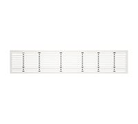 PATIKIL 1 Pcs Linear Bar Air Vent Grille, 32.2 x 6.6 Inch ABS Material Removable Air Supply Grille Linear Diffuser Ventilation Louvered Cover for Ceiling, Walls & Floors, White