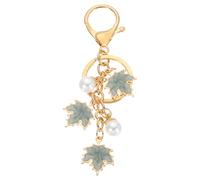 PATIKIL 1 Pcs Maple Leaf Keychain, Metal Cute Keychains Charm with Lobster Clasp Keyring Key Chain for Women Girls Bag Purse Charms Party Favors Gift, Gray