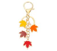 PATIKIL 1 Pcs Maple Leaf Keychain, Metal Cute Keychains Charm with Lobster Clasp Keyring Key Chain for Women Girls Bag Purse Charms Party Favors Gift, Crimson