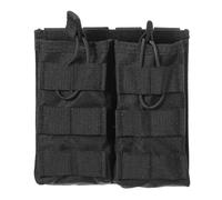 PATIKIL 1 Pcs Outdoor Multipurpose Open Top Double Pouch for M4 M16 AK AR, Black