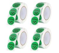 PATIKIL 1" QC Pass Labels, 4 Roll/2000 Pcs Inventory Quality Control Stickers Round Warehouse Management Organization Labels for Shipping Manufacturing Inspection, Green