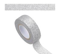 PATIKIL 1 Roll Glitter Paper Washi Tape, Washi Decorative Tape for Crafts, Silver