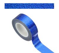 PATIKIL 1 Roll Prism Tape, 15mm Self-Adhesive Holographic Reflective Decorative Tape for Crafts DIY Gift Packaging Art Scrapbook Wrapping Wall Decor, Blue