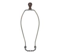 PATIKIL 1 Set 10" Lamp Shade Harp Holder, Heavy Duty Detachable Lampshade Brackets with 1.46" Height Solid Metal Finial Shade Holder for Table and Floor Lamps, Bronze/Brown