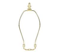 PATIKIL 1 Set 8.5" Lamp Shade Harp Holder, Heavy Duty Detachable Lampshade Brackets with 1.38" Height Solid Metal Finial Shade Holder for Table and Floor Lamps, Gold