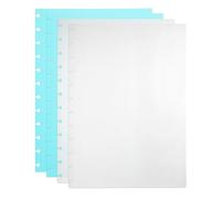 PATIKIL 1 Set Discbound Notebook Cover, 11.8 x 8.5 A4 Letter Size PP Disc Planner Cover for Notebook Planner Office Product, White/Green