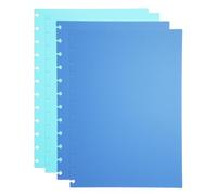 PATIKIL 1 Set Discbound Notebook Cover, 11.8 x 8.5 A4 Letter Size PP Disc Planner Cover for Notebook Planner Office Product, Blue/Green